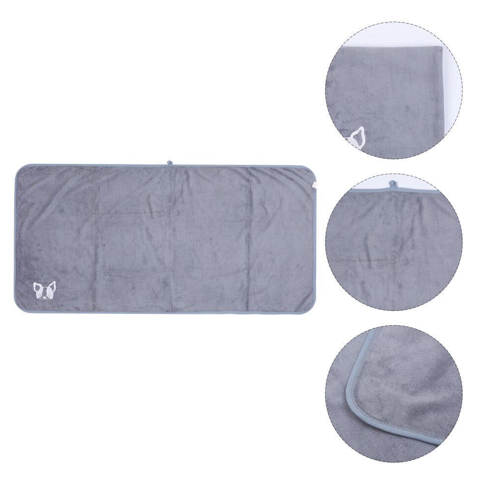 1Pc Chic Sterke Absorberende Rapid Wateropname Handdoek Wateropname Handdoek Huisdier Badhanddoek Badjas Voor Volwassenen: Grey