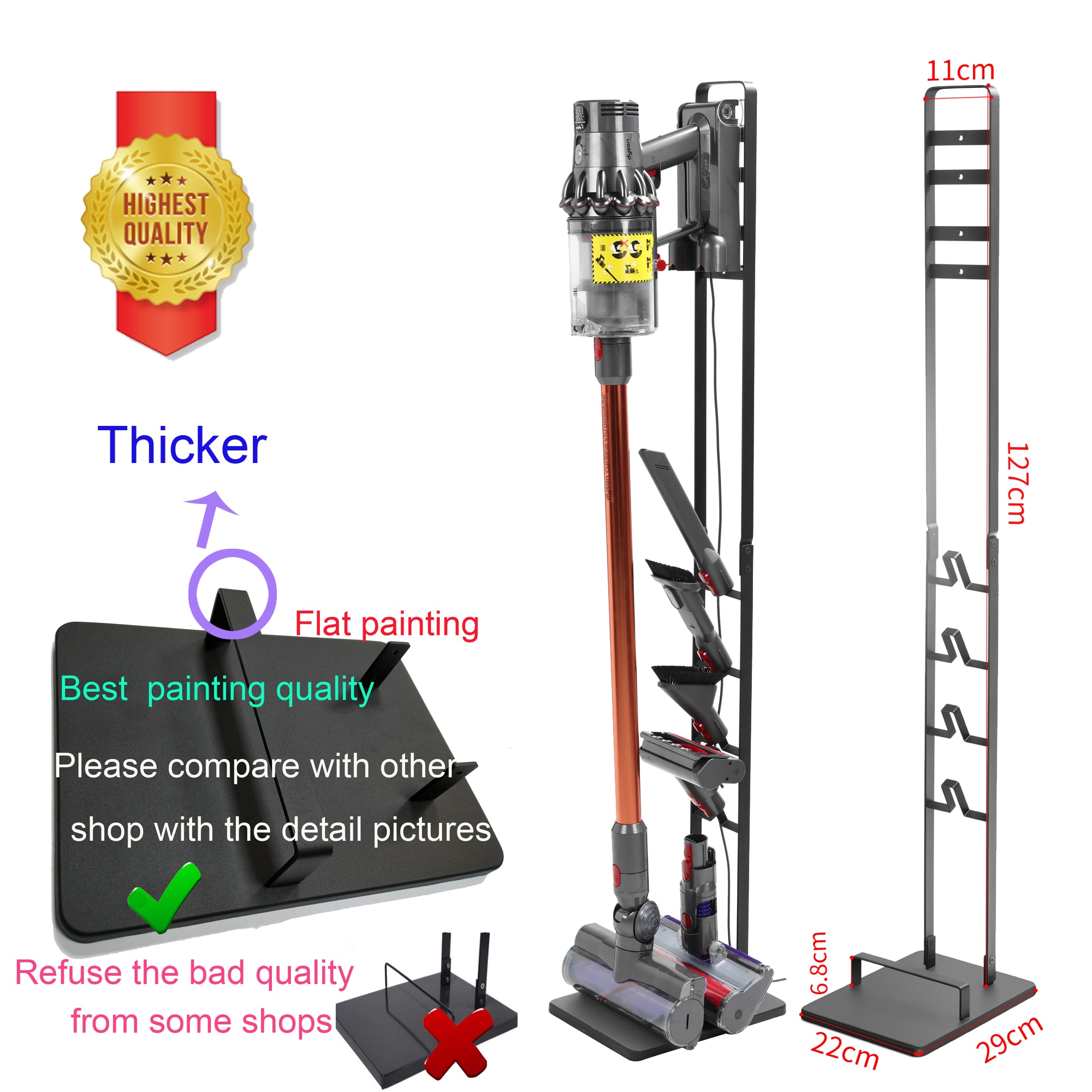 YILONG Vacuum stand vacuum storage vacuum bracket dyson organizer vacuum dock v11 stand V10 rack V8 storage V7 bracket V6 dock