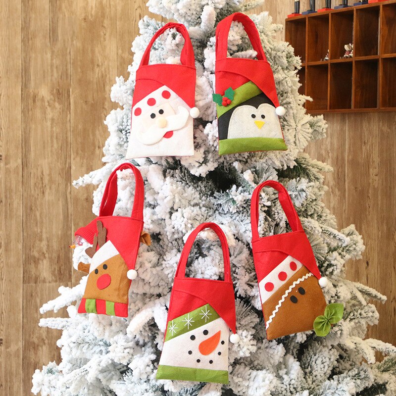 Bolsa de para caramelos de Navidad, bolsa de , bolso, bolso, bolsa no tejida, decoraciones de Año 1 Uds.