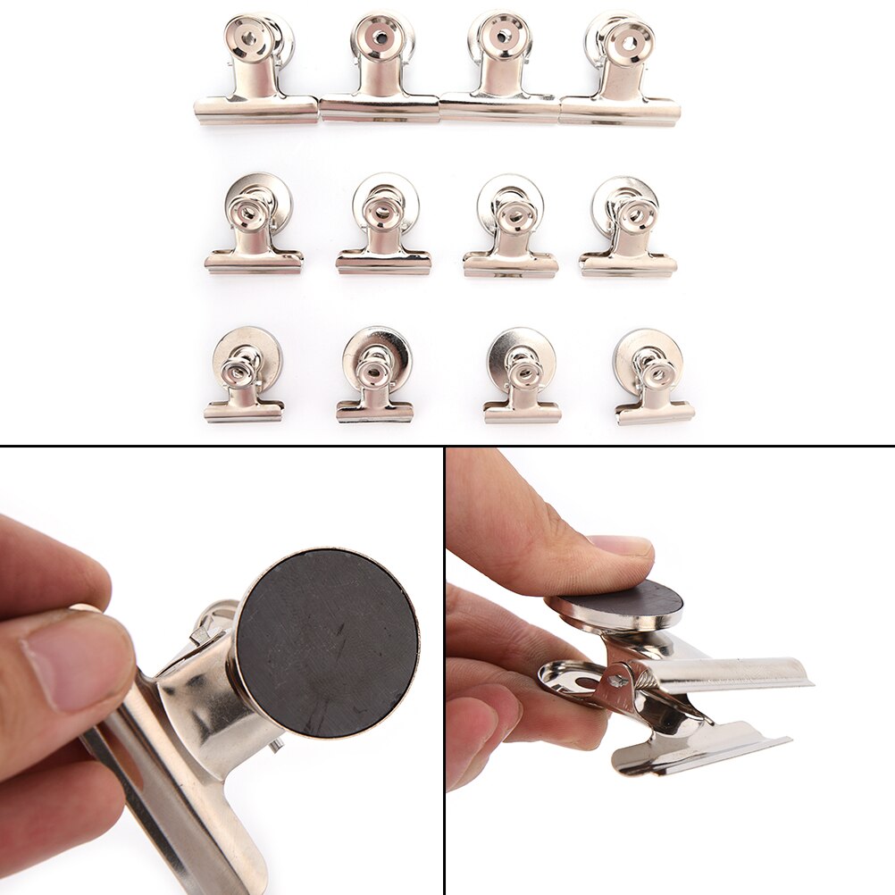 S/M/L 4pcs/lot Fridge Magnetic Clip For Home Refrigerator Magnets Wall Recipes Memo Note Message Holder Clamp
