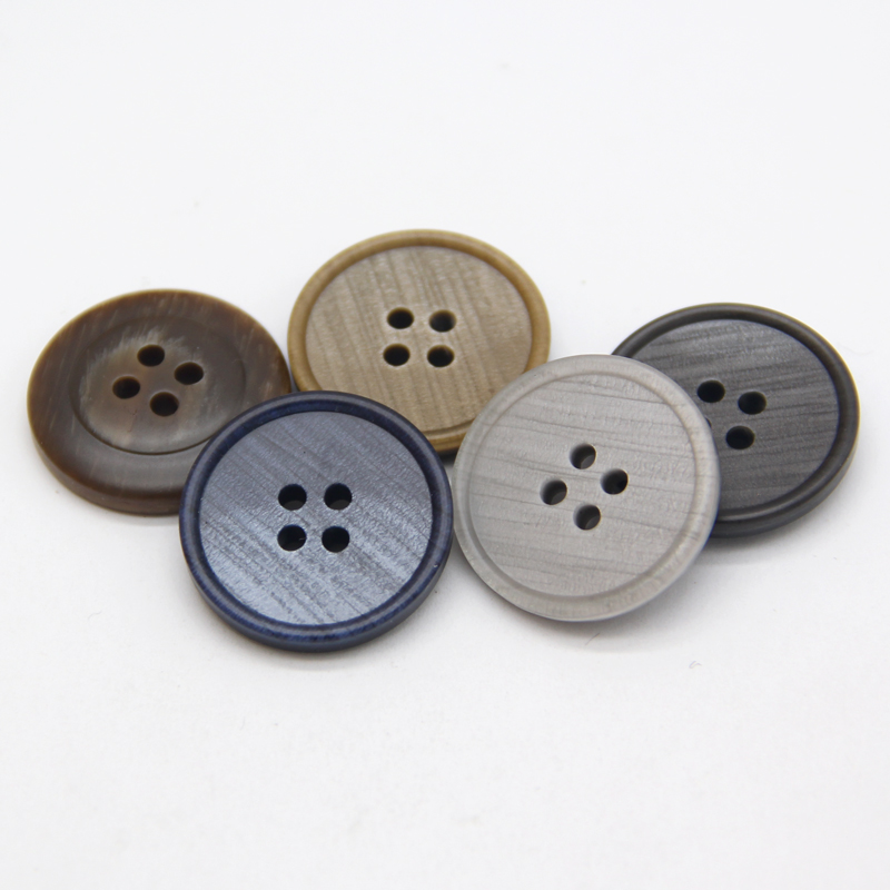 HENGC 15/18/20/23/25mm 4 agujeros botones grandes de resina para ropa abrigo traje chaqueta accesorios de costura de manualidades DIY