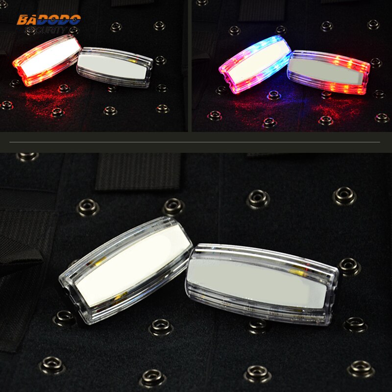 LED Flashing Shoulder lamp light alarm chargeable battery patrol warning light SOS emergency light Shoulder clip flasher alarm