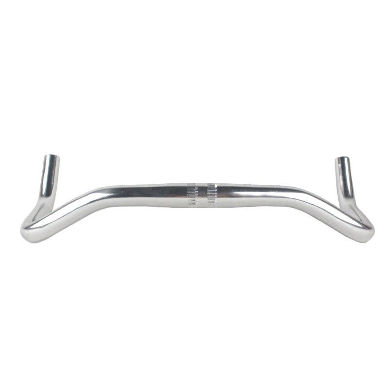Manillar de aleación de aluminio con cuerno de piñón fijo, piezas de bicicleta de carretera, manillar curvado