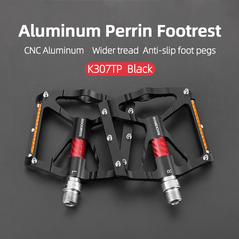 ROCKBROS – pédales de vélo ultralégères et réfléchissantes, accessoires de cyclisme: K307PT Black