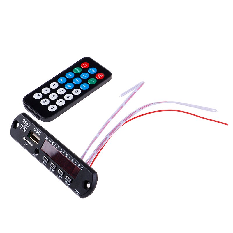 Módulo de reproductor MP3 y Radio para coche, 1 unidad, ranura para tarjeta TF, salida de 3,5mm, módulo de Audio de 12V, altavoz de música remoto