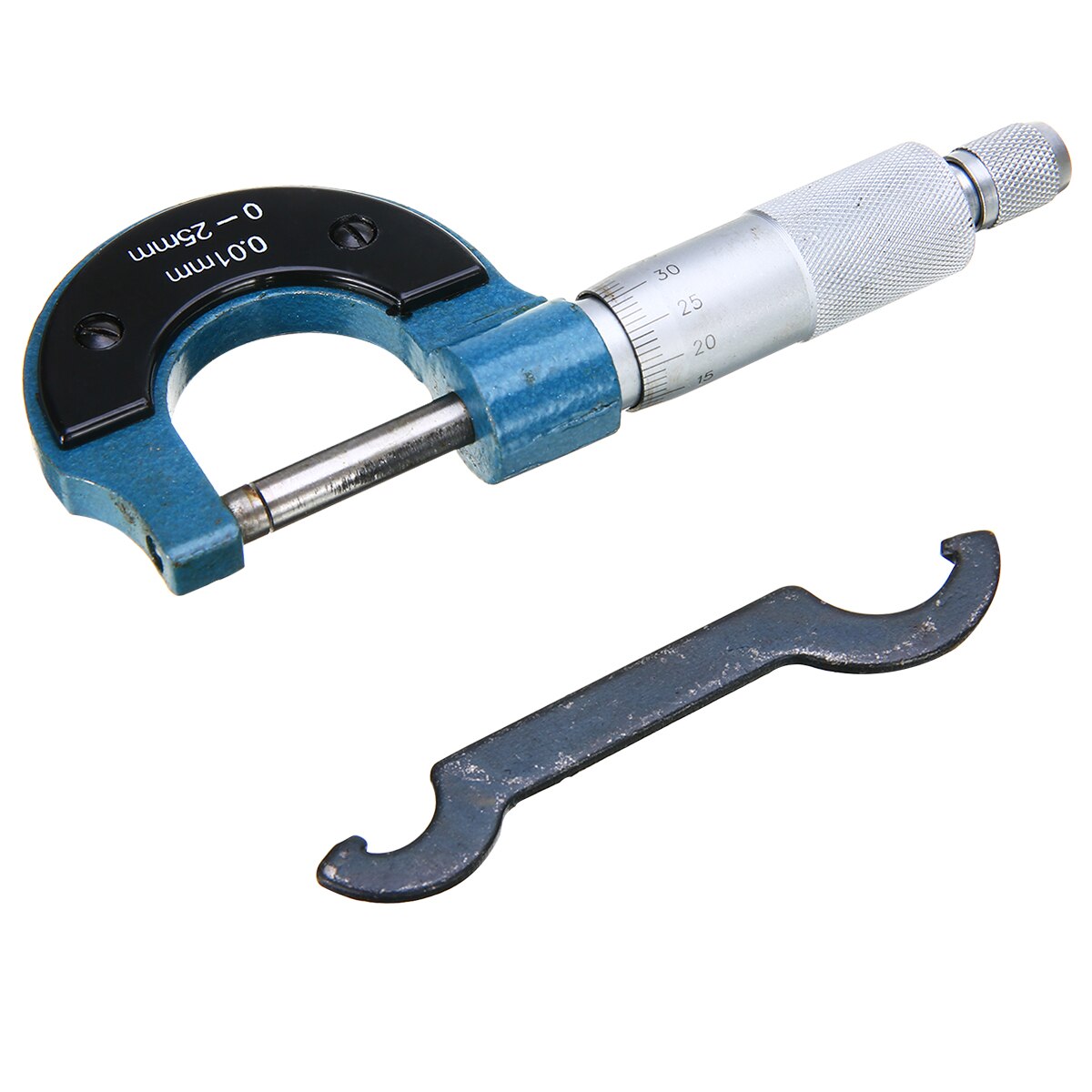 1pc Precise Gauge Micrometer 0-25mm 0.01mm Outside Metric Micrometer Tool With Metal Caliper Tool For Measuring Tools
