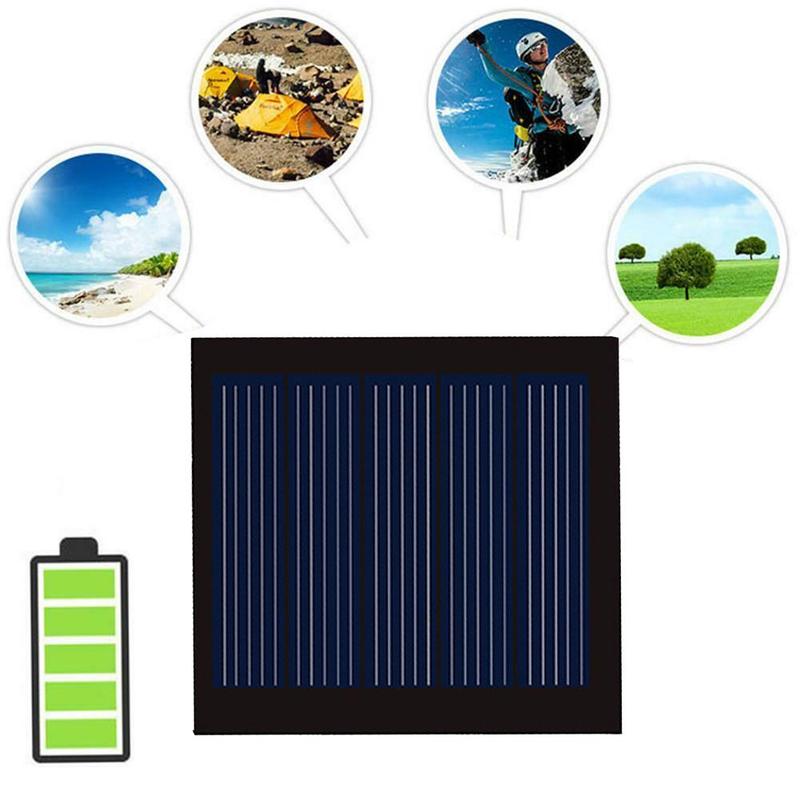 Mini panneau solaire rond noir 2.5v 110ma | Colle polycristalline, outil de Camping, bricolage Portable silicium, charge d'extérieur B K6Z4 51.5*48mm