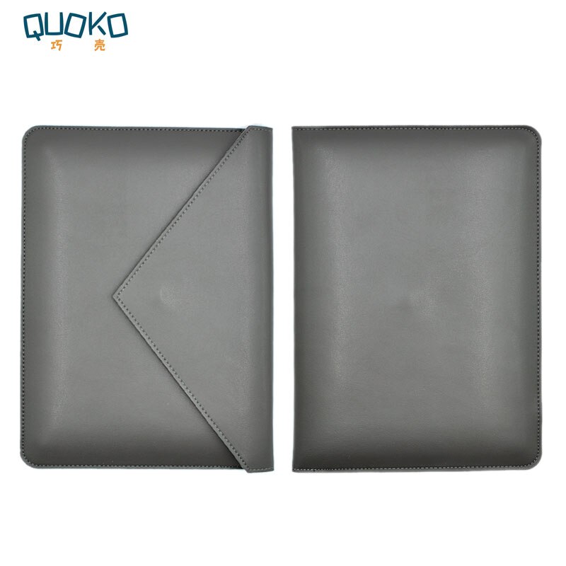 Laptoptaske, etui, 13/14/15.4/16 -tommer taske, kuvertformet pu-læderetui til macbook pro air 13.6 , 14.2-tommers dobbeltlomme: 14- tommer / Brun