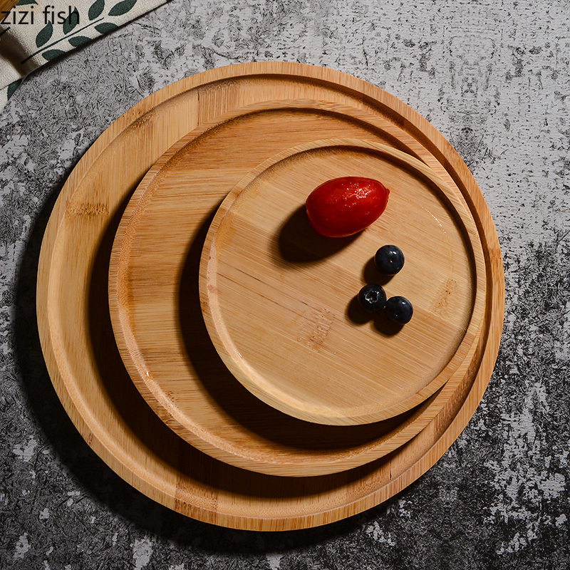 Round Wooden Cake Plate Glass Cover Dessert Pastry Display Tray Household Fruit Bread Plate Cake Decoration Accessories