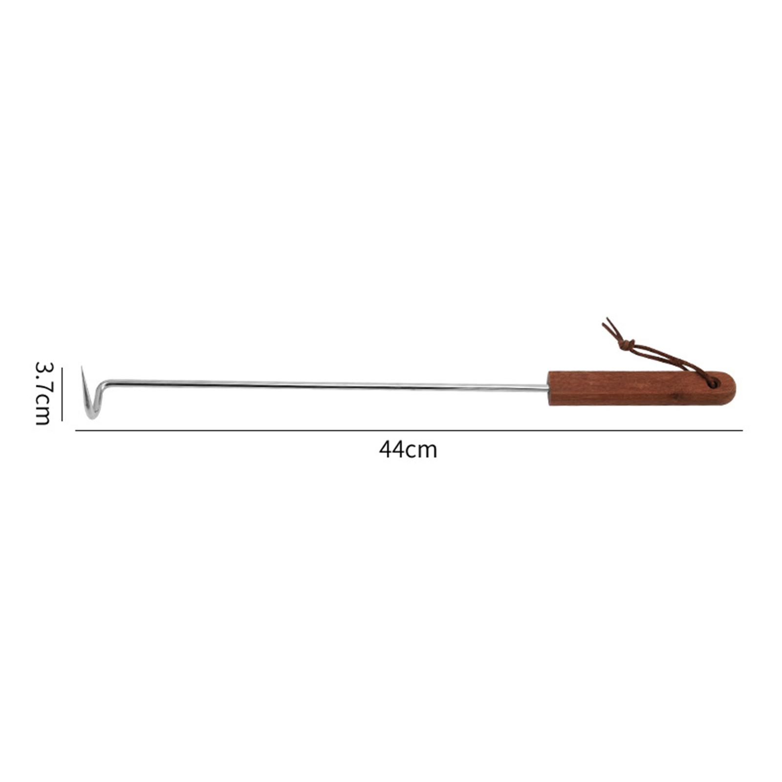 BBQ Meat Turner Hook Food Flipper Portable Meat Hook Barbecue Turner Hook for BBQ Grill Sausages Flipping Grilling Turning