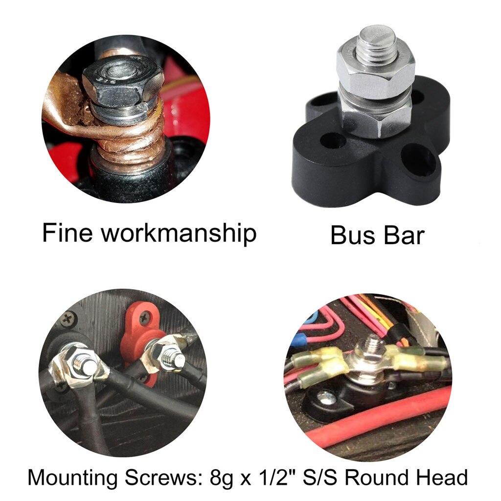 48V Bus Bar Power Terminal Blok Zware M10 Positieve Power Distributie Stud Voor Truck Rv Boot Auto Elektronica accessoires