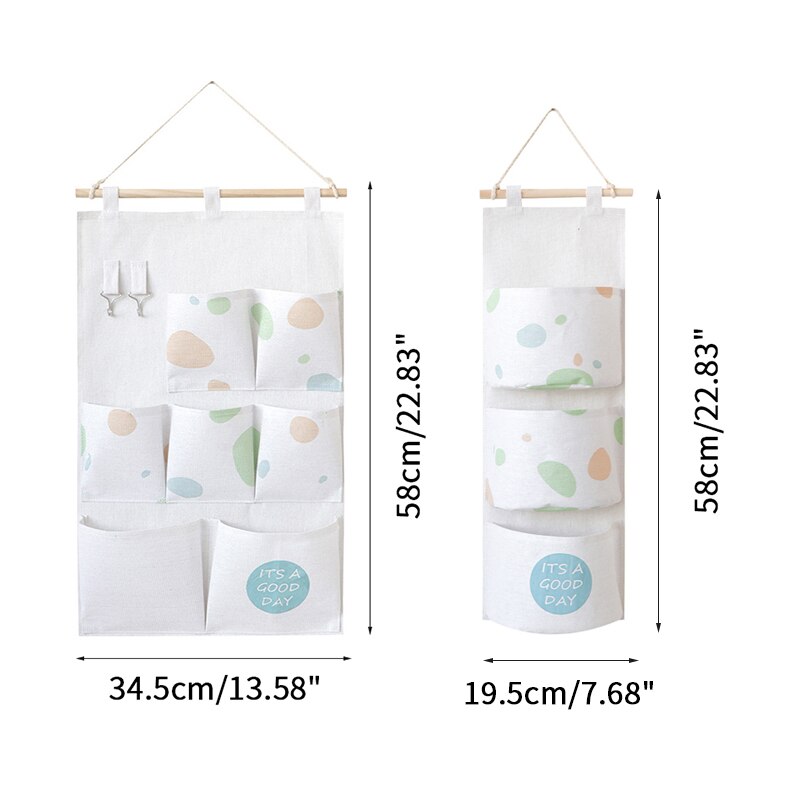 Hanging Storage Bag Durable Pocket Organizer Hanging Wardrobe Organizer Foldable Hanging Bag for Sundries Cosmetics
