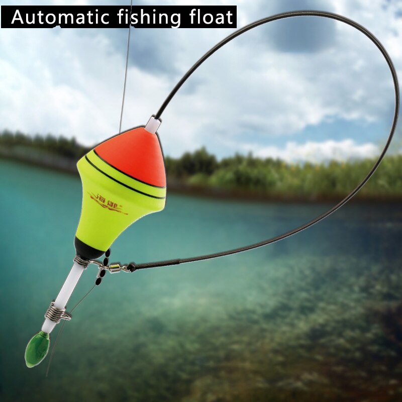 Automatisk fiskeflyder 1 stk lang vand karpe nano eva grej natlys fiskeri lysende flyder tilbehør