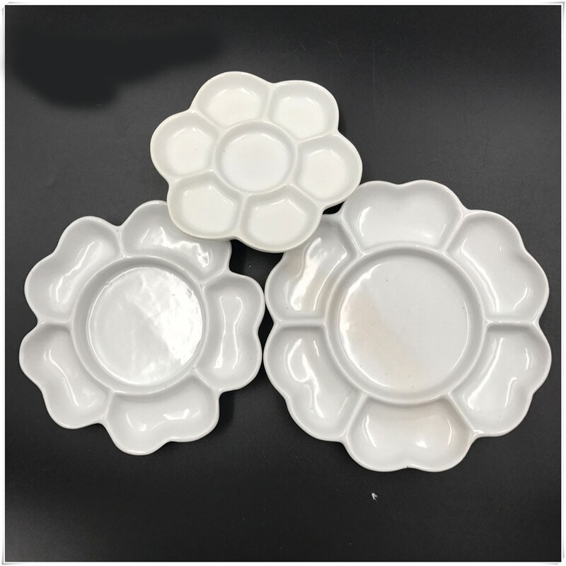 Keramische Palet Pruim Jingdezhen Keramische Pigment Gouache Aquarel Schilderen En Kalligrafie Art Supplies