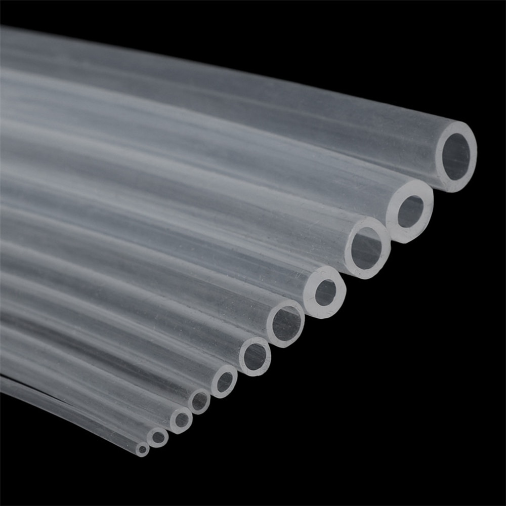 flexibel 1 Meter transparent Silikon Gummi Schlauch Bahre Milch Rohr Sanitär Schläuche 2 3 4 5 6 7 8 10 mm Heraus Durchmesser flexibel Rohr