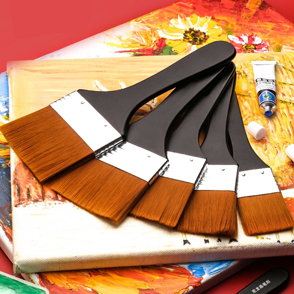 Acrylic 7 style Watercolor Brush Clean Artist Oil Tool Acrylic Painting Set Art Supplies Easy Nylon Paint Brushes