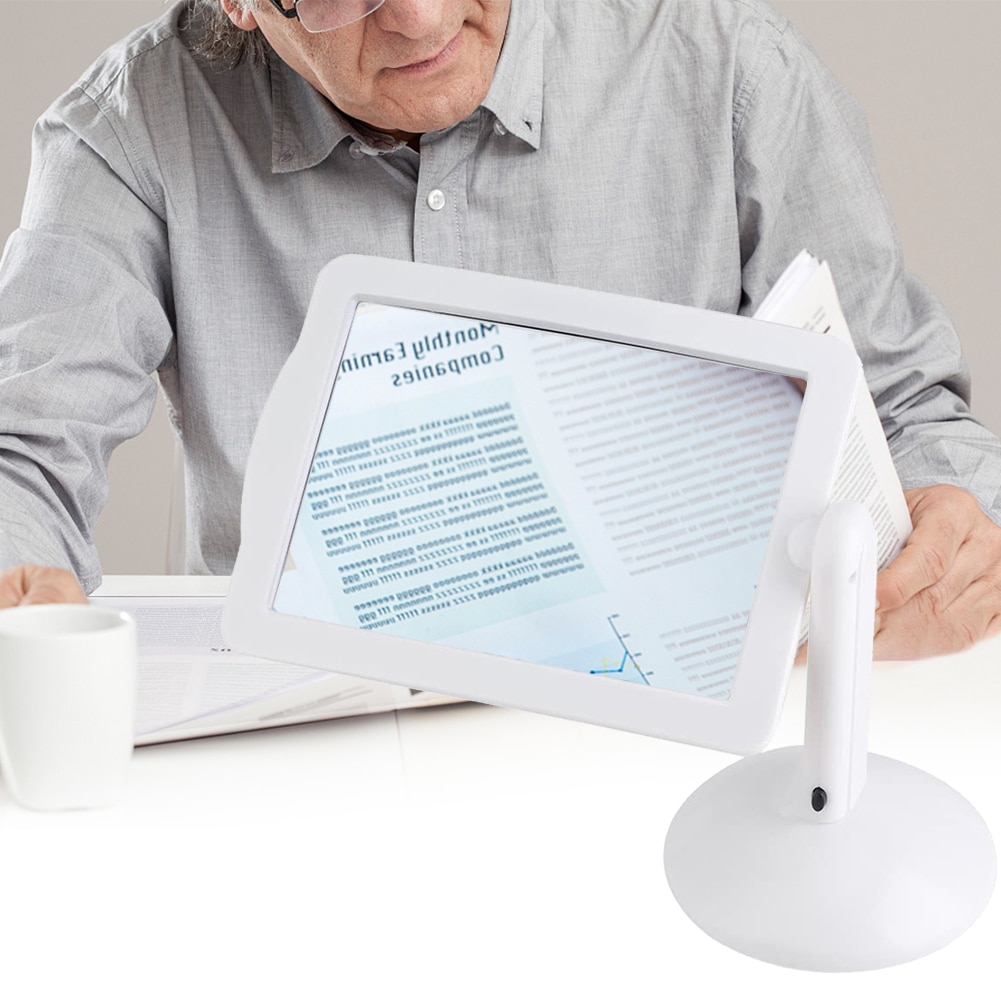 Écran LED Loupe lecture visionneuse Loupe plus lumineuse outils de lecture Loupe pour lecture livre Loupe verre