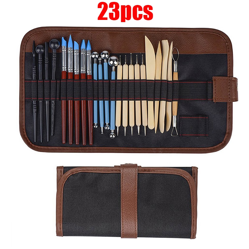 Clay Sculpting Tools Arts Crafts Set Soft Clay Pottery Carving Tool Fimo Modeling Wooden Handle Polymer Clay Ceramics Painting
