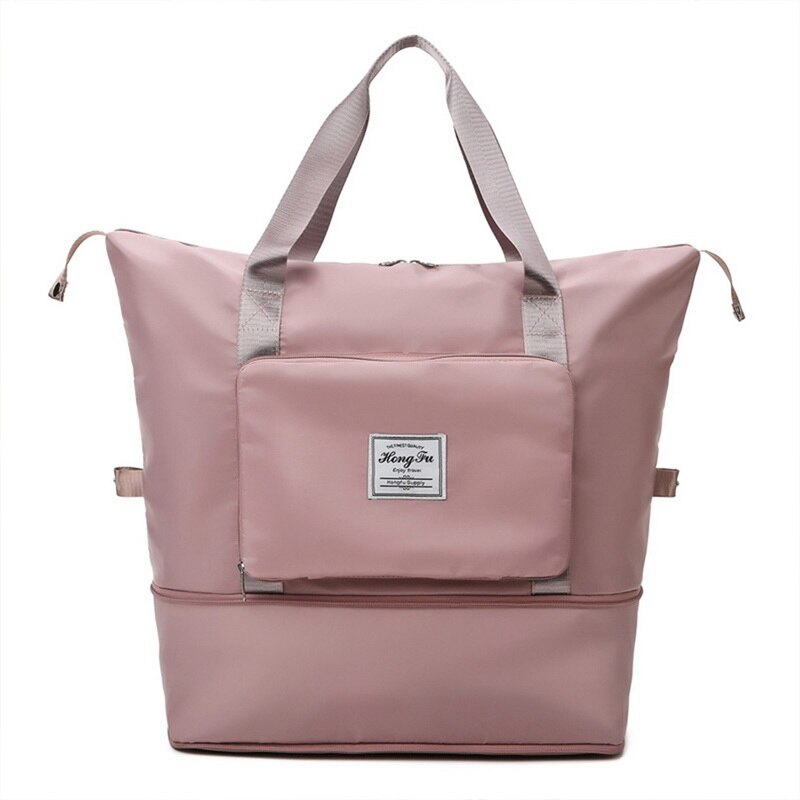 lässig Weiche Große Kapazität Tote Tasche Frauen Handtaschen Luxus Tasche Pu Leder Schulter Tasche retro Große Käufer Reisetasche Pack: B-Rosa