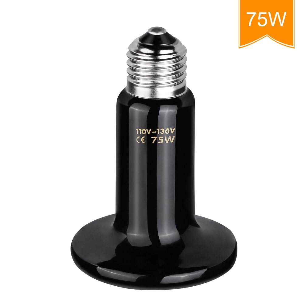 110V-130V Mini Infrared Ceramic Socket E27 Base Appliance Lamp Natural Glow Heater Emitter Reptile Heat Light Pet Brooder Bulb