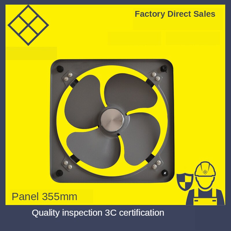 12 inch Powerful Industrial Ventilation Extractor Metal Axial Exhaust Commercial Air Blower Fan for Kitchen Bedroom