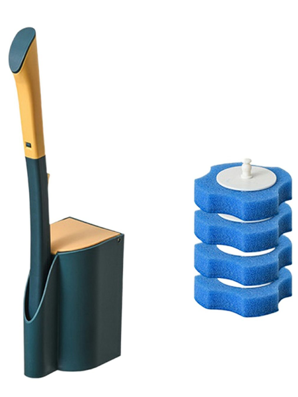 Escobilla limpieza inodoro desechable para baño, mango largo sin ángulo muerto, cepillo de limpieza del hogar, artefacto de limpieza desechable