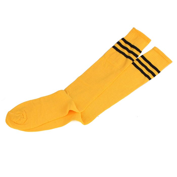1 Pair THIGH HIGH SOCKS Over Knee Girls Womens Cheerleader Japanese Harajuku skateboard Japanese Cotton ladies socks skarpetki: Yellow