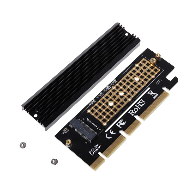 PCI äußern 3,0 x16 zu PCIe-basierend NVMe und AHCI SSD Adapter Karte mit Kühlkörper