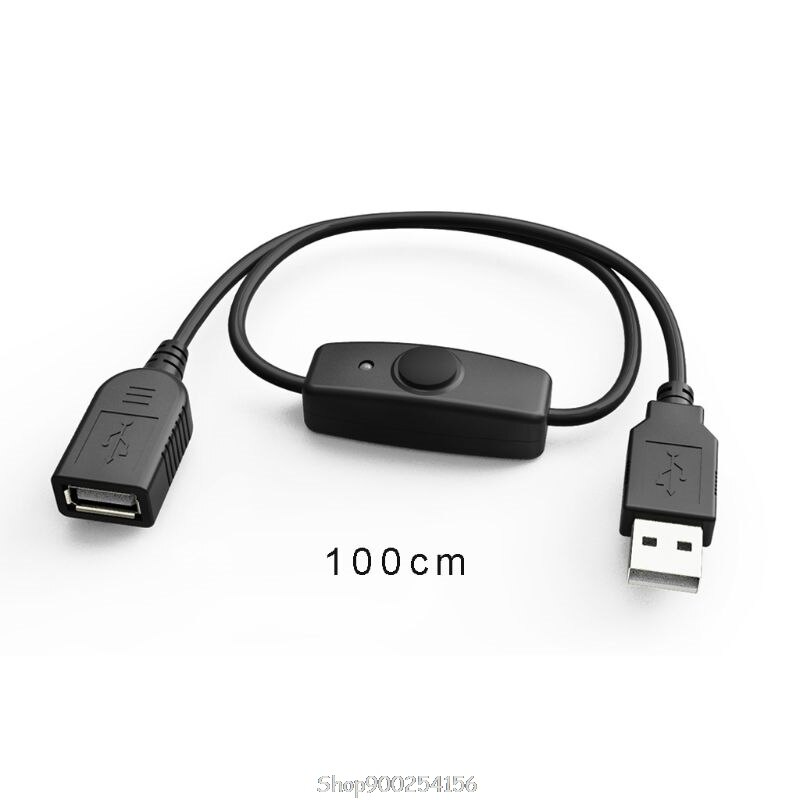 Data Sync USB 2.0 Extender Cord USB Extension Cable With ON OFF Switch LED Indicator for Raspberry Pi PC USB USB N05 20: 100cm