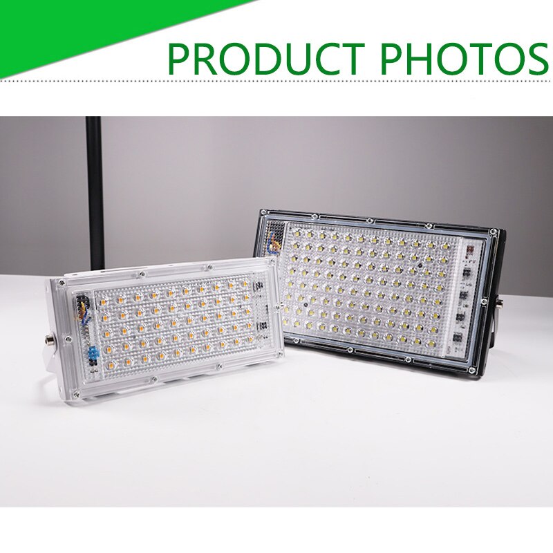 ledet flomlys 50w 100w ac 220v 240v utendørs flomlys søkelyset varm kald ledet gatelampe  ip65 vanntett landskapsbelysning