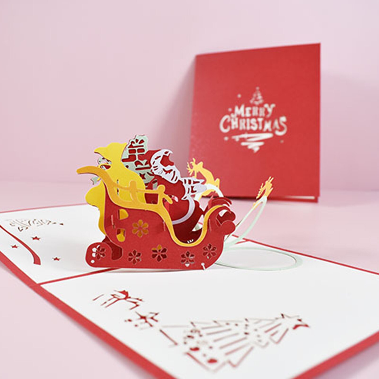 3D Pop Up Christmas Card Greeting Cards Thank You Cards with Envelopes for Birthday Christmas Party Year Wedding Decoration