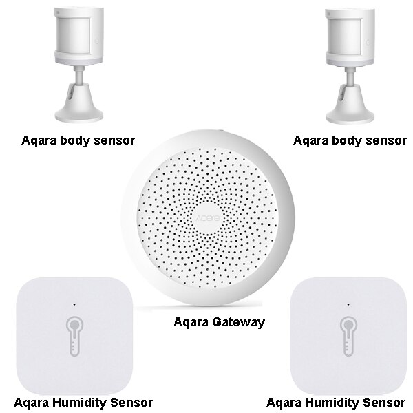 Aqara smart Home Kit Mijia gateway Hub Human Body Sensor Wireless Switch Temperature Humidity Water Leakage alarm set