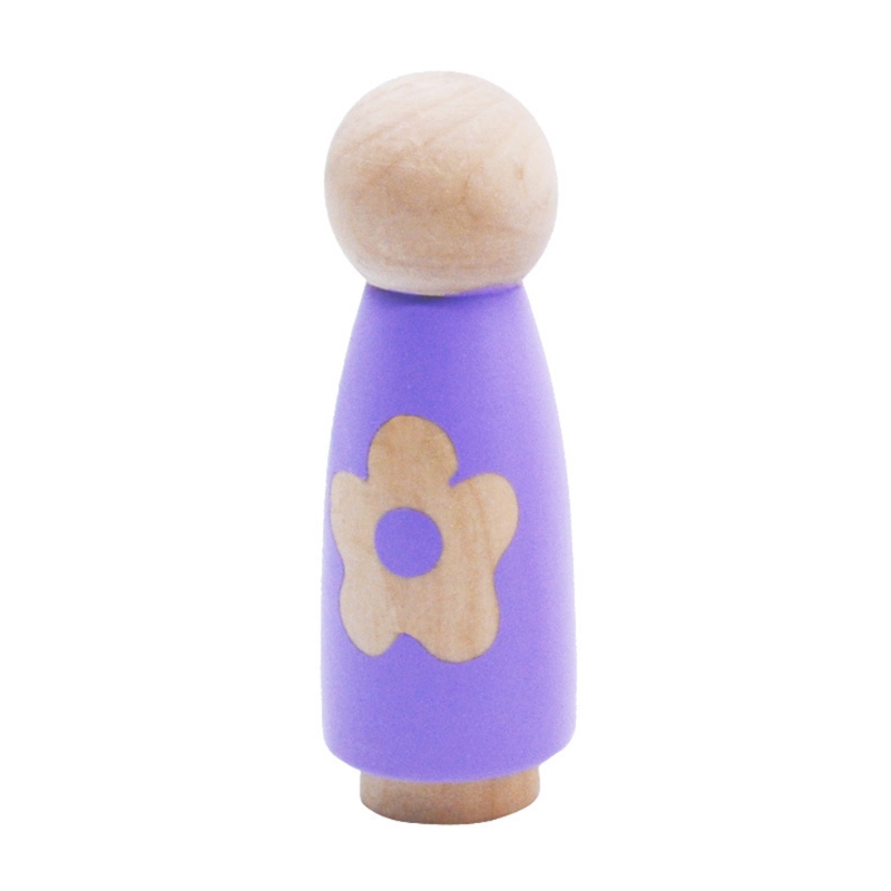 1 set bemalte holzpuppen, beliebtes zakka-puppen-dekorationsset für zuhause, foto-requisiten, tischdekoration