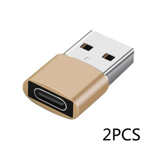 2szt USB C Adapter OTG typ C na USB Adapter type-c OTG Adapter kabel dla iPhone 12 Pro Max dla airpods 1 2 3 telefon USB adaptery: orange