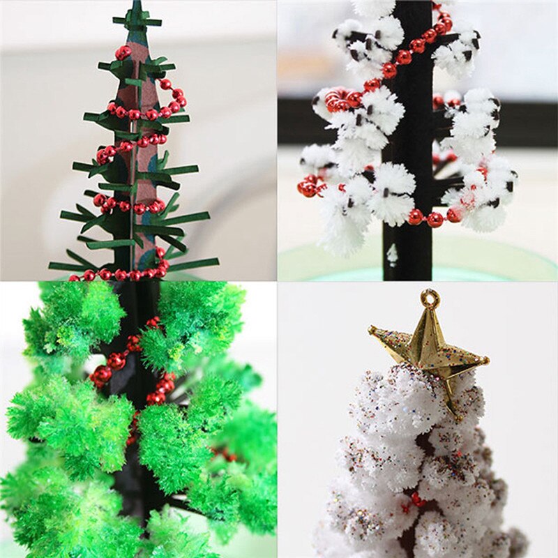 Smukke papir juletræ nyhed magiske voksende juletræ legetøjssæt sjove uddannelsesmæssige