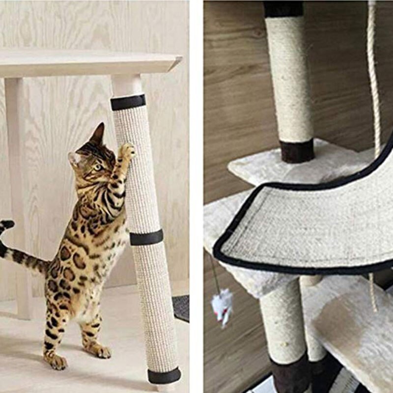 Pet Furniture for Cats Scratch Board Natural Sisal Protecting Furniture Chair Protector Pad Cotton Cat Toy Sofa Scratching Post