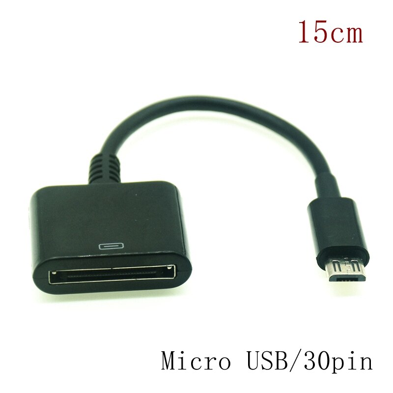 Dock 30- pin hun til usb-c usb 3.1 micro usb 8 pin type c han kort opladningskabel til huawei xiaomi mac onplus 15cm: Micro usb 15cm