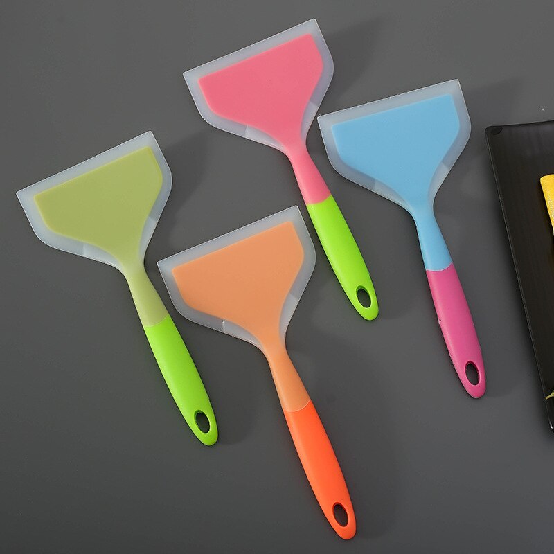 Kitchen Spatula Silicone Baking Pastry Tools Beef Meat Egg Scraper Wide Pizza Turners Ice Cream Scoop Home Cooking Utensils