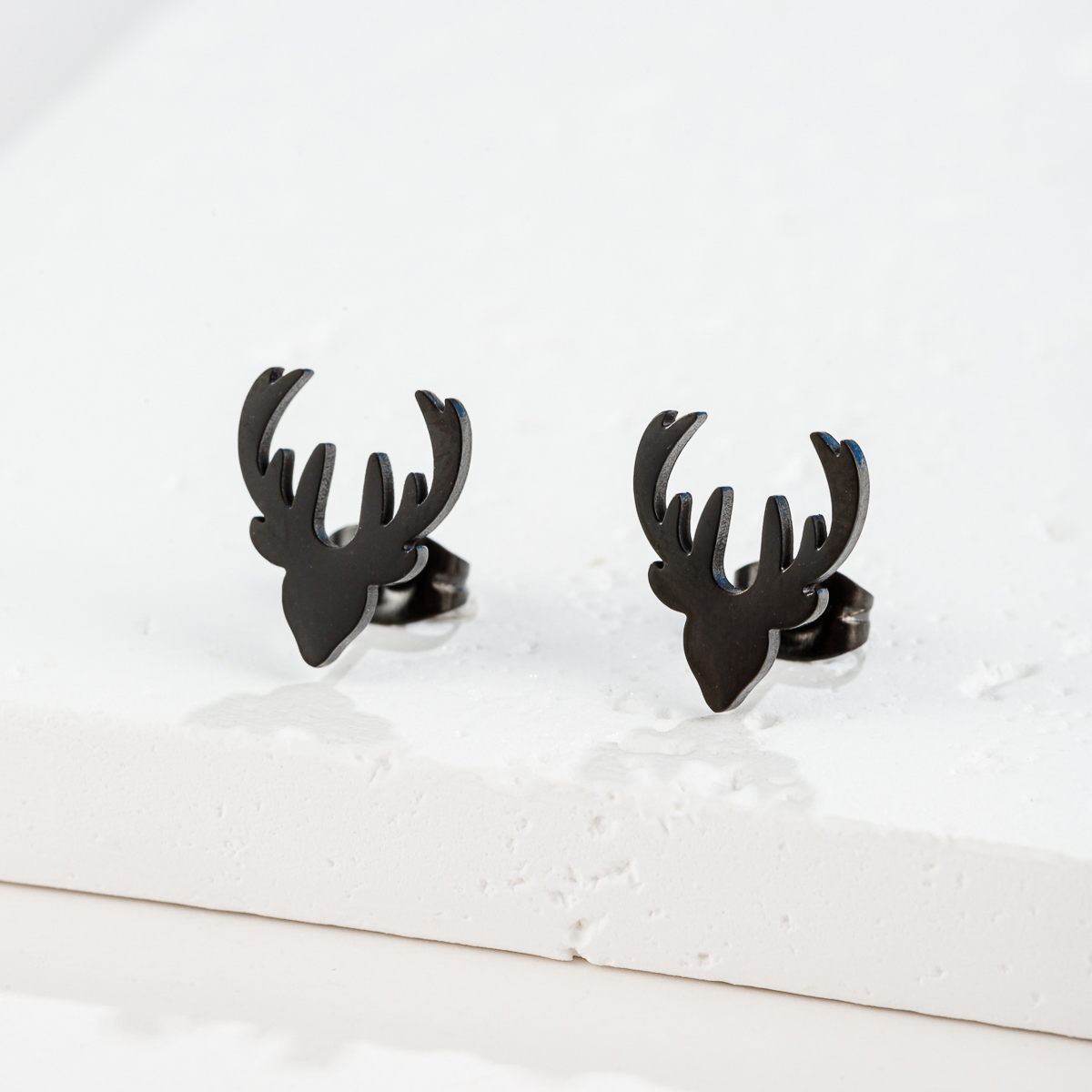 Set Di 2 Orecchini Natale Renna Reindeer Perla Corna Oro Argento Donna Set Di 2 Orecchini Natale Renna Reindeer Perla Corna Oro Argento Donna