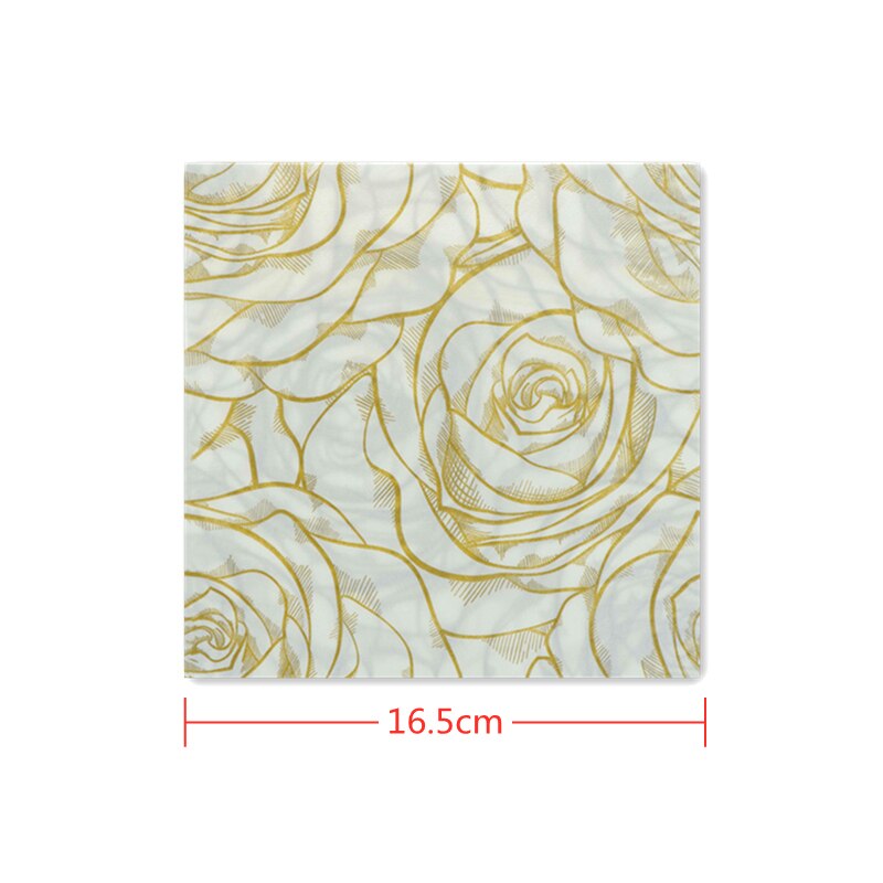 20 Stks/zak Goud Rose Servetten Patroon Decoupage Servet Papieren Tissue Voor Xmas Wedding Decor Party Tafel Levert