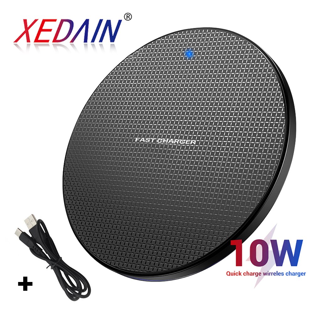 XEDAIN chargeur sans fil récepteur LED pour Samsung Galaxy S8 9 bourgeons QI charge intelligente pour iPhone XS XR MAX nouveaux Airpods HUAWEI: Black Charger