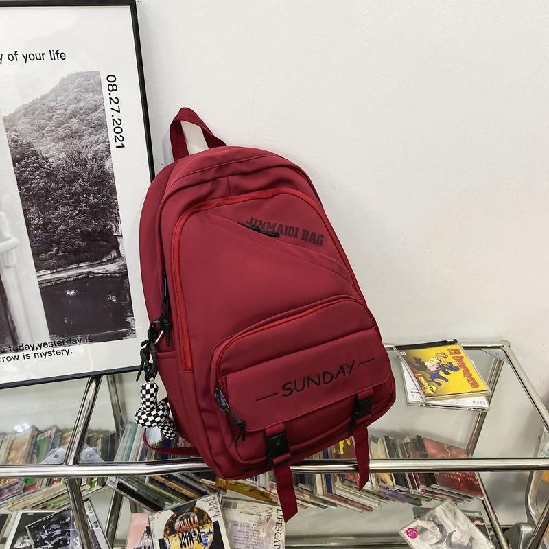 Trendiger damenrucksack mit Alphabet-drucken, mehrere fächer, schultasche für mädchen, wasserdichtes Nylon, Laptop-Rucksack, büchertasche 2022: verrotten