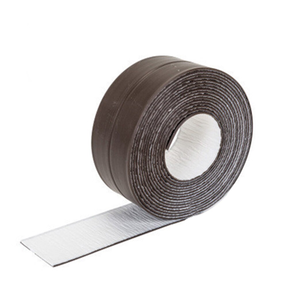 Self Adhesive Kitchen Ceramic Sticker Waterproof Anti-moisture PVC Sticker Bathroom Wall Corner Line Sink Stickers 2.2* 320cm: Coffee