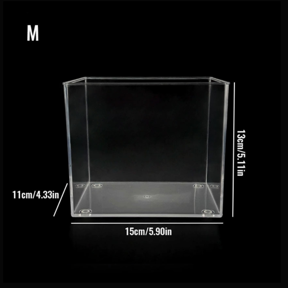 Small Nano Tall Rimless Tank, Small Glass Fish Tank, Small Betta Fish Tank, Small Aquarium, Min Aquarium, Betta Tank: Blue