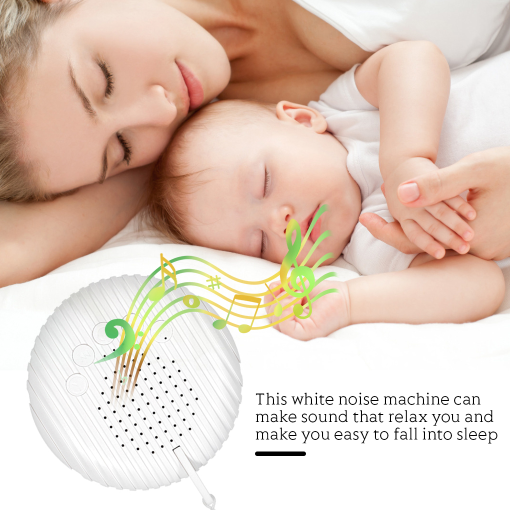 Baby White Noise Sound Machine 10 Sound Portable Baby Sleep Machine Timer Volume Adjustable Built-in Rechargeable Battery