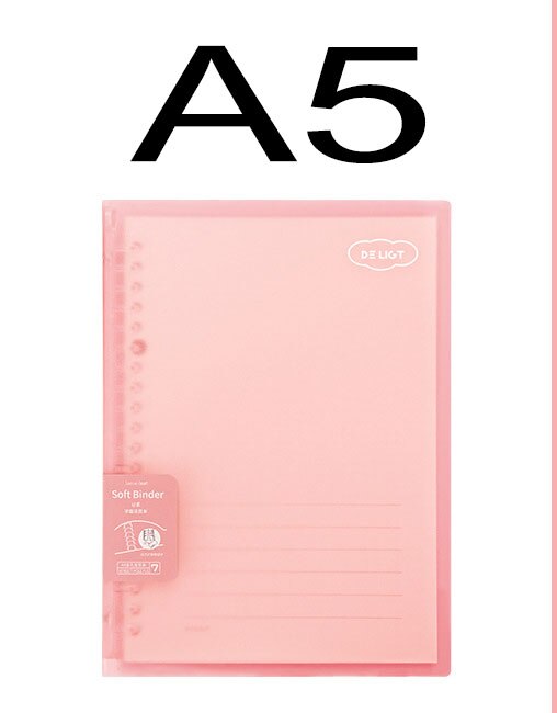 30 Sheet A5 / B5 Loose Leaf Soft Side Notebook Journal Planner Transparent Horizontal Line Notebooks School Office Stationery: A5-5