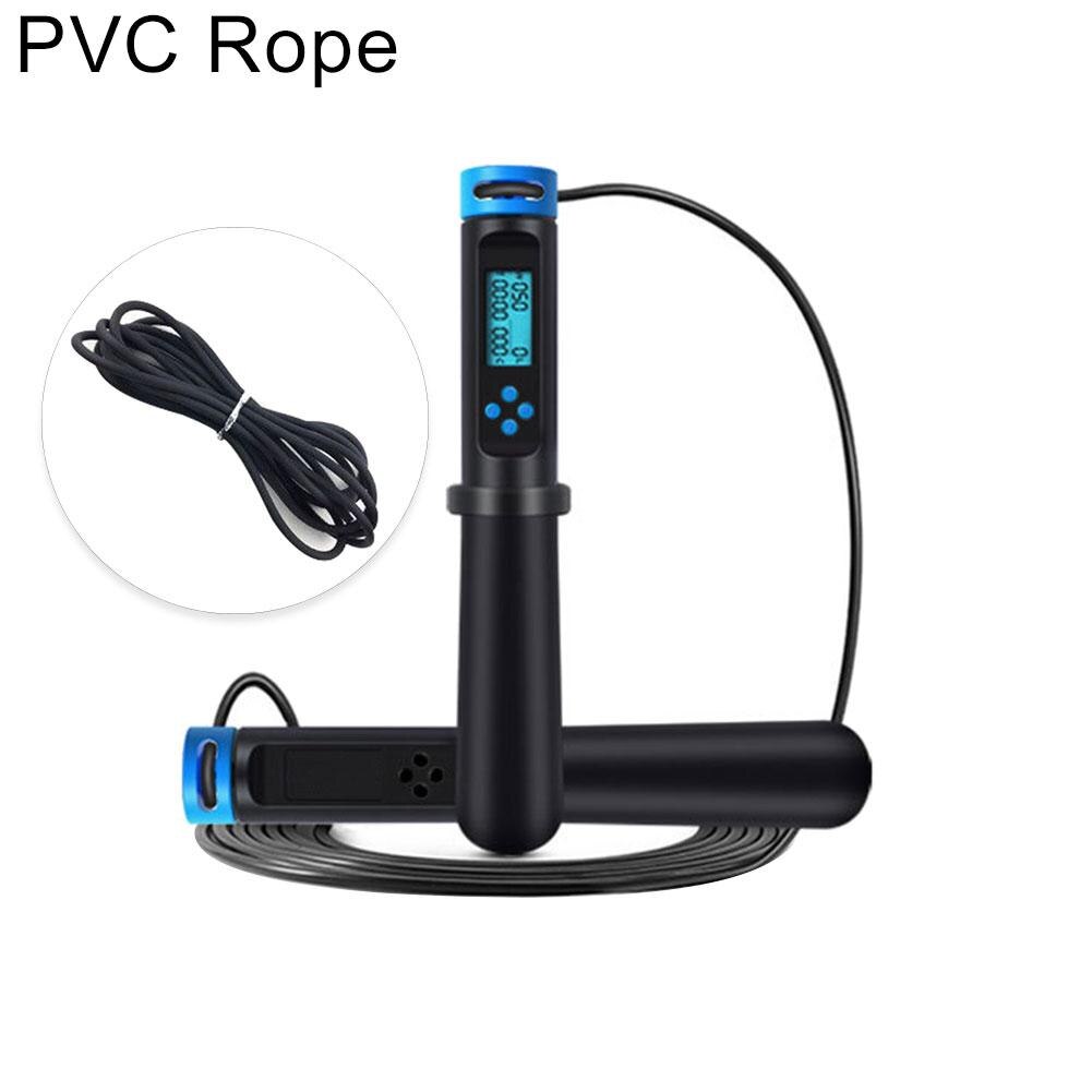 Smart Digital Counter Weight Loss Exercise Workout Fitness Jump Skipping Rope: Blue PVC Rope