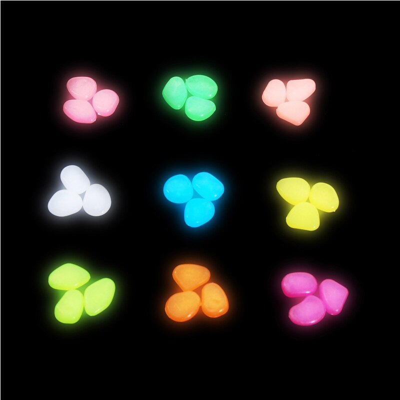 10Pcs Blue Glow In The Dark Luminous Pebbles Stones Wedding Romantic Evening Party Events Supplies Garden Decoration Crafts