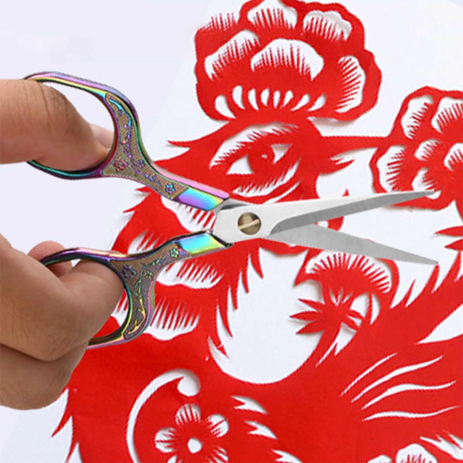 1pc sysaxar i rostfritt stål, retro broderisax, skräddarsax, tygskärare, gör-det-själv-sytillbehör