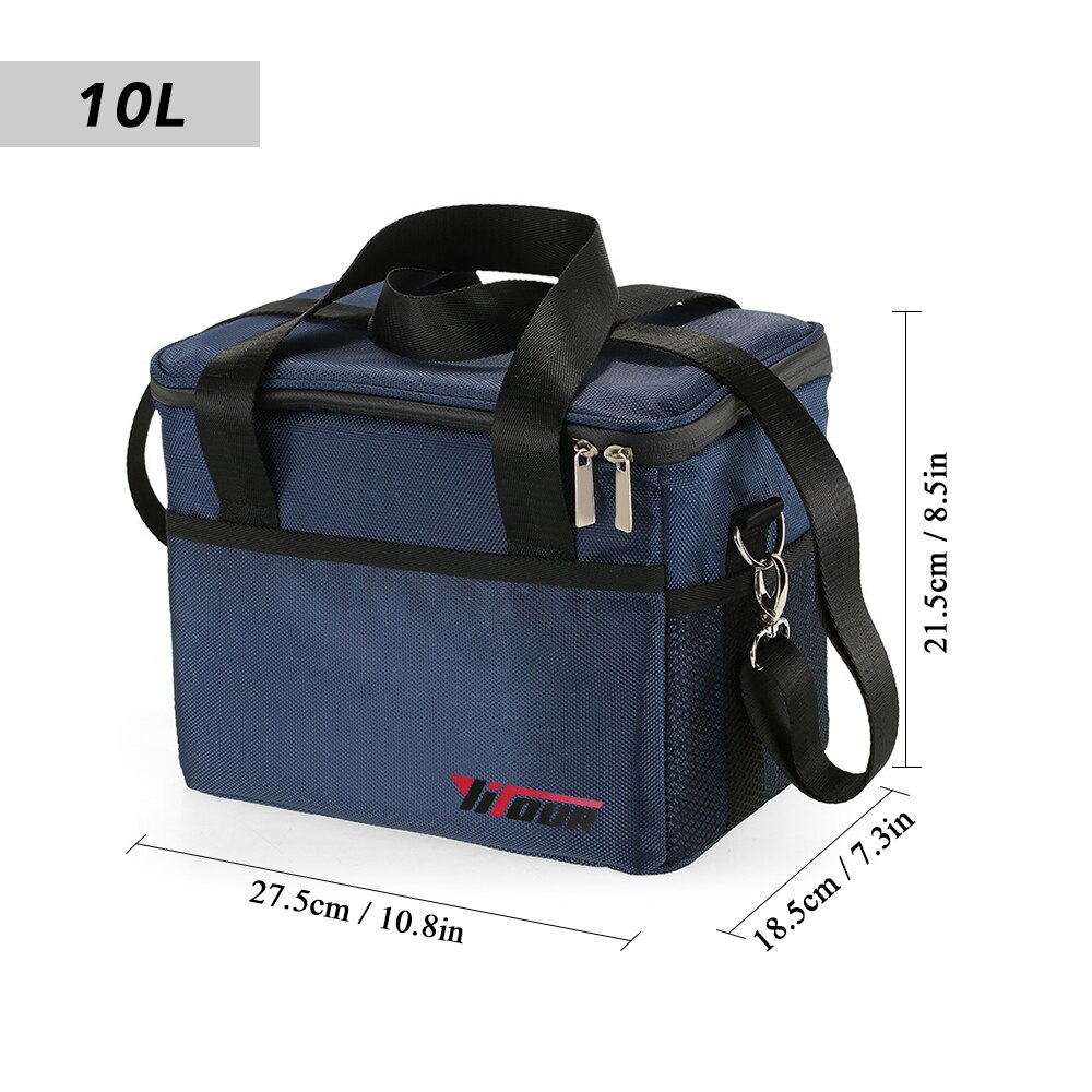 Sac isotherme pour l'extérieur, capacité 10l/18l/28l/37l, glacière, boîte à déjeuner, grande capacité, thermique, fourre-tout de pique-nique, pour le Camping et la randonnée: 10L
